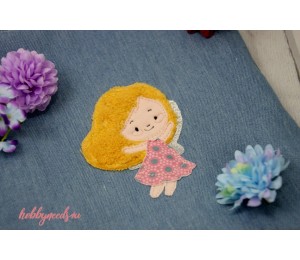 Stickdatei - fliegende Fee Fransenappli